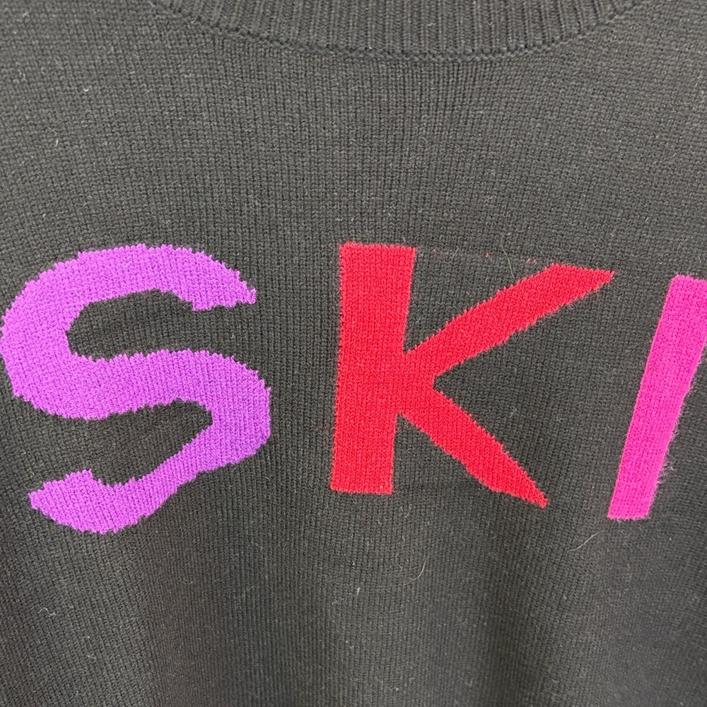 NWT Philosophy Black Sweater with SKI Design size M - Picture 4 of 7